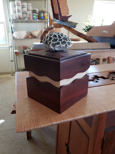 Box with Wood and Coral Lid (SOLD)